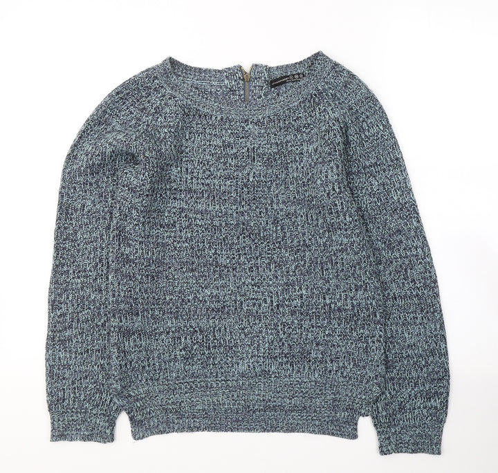 Atmosphere Womens Blue Round Neck  Acrylic Pullover Jumper Size 8