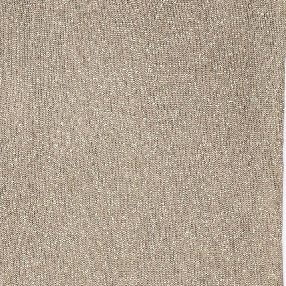 Hush Womens Gold  Viscose Tank Dress  Size 12  V-Neck Pullover