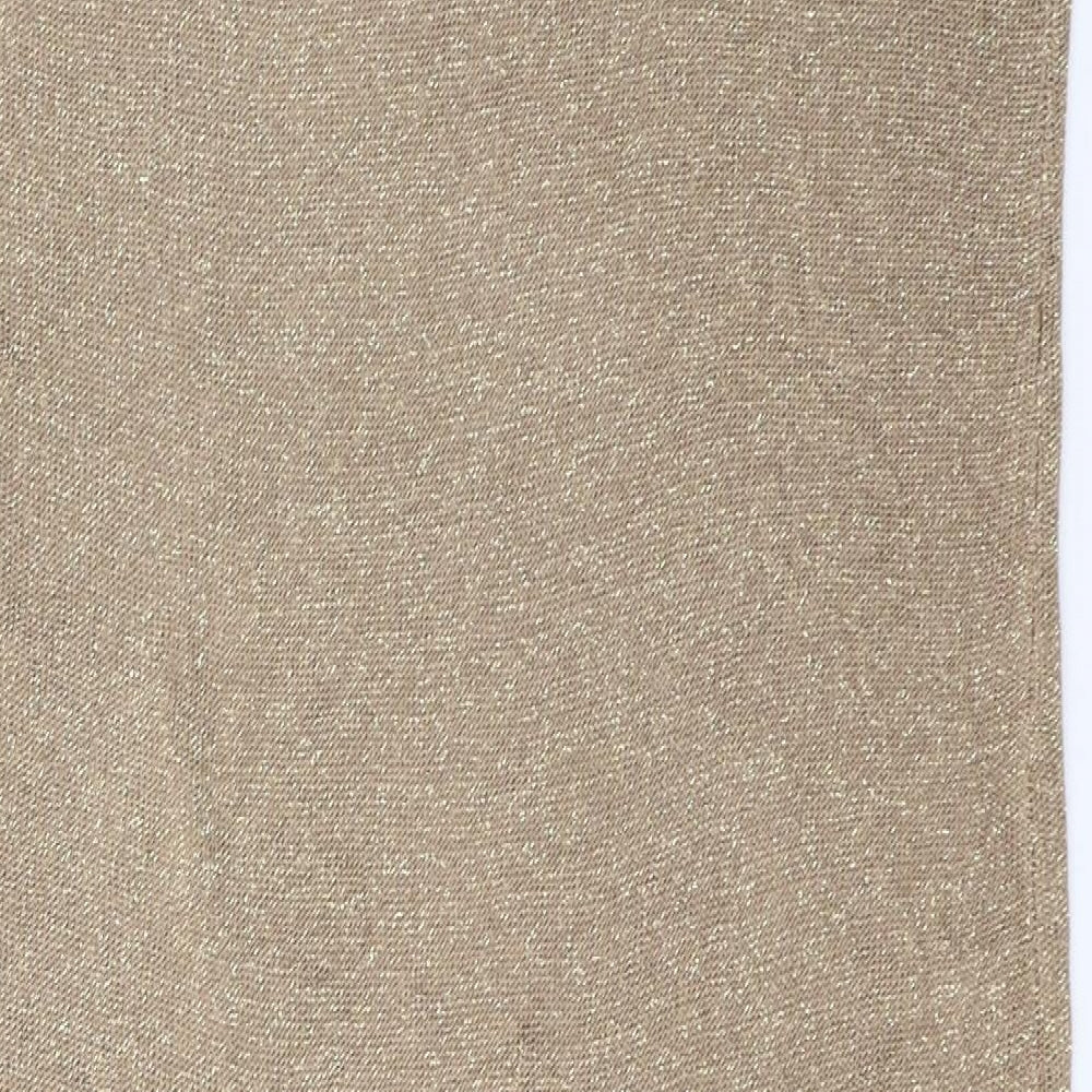 Hush Womens Gold  Viscose Tank Dress  Size 12  V-Neck Pullover