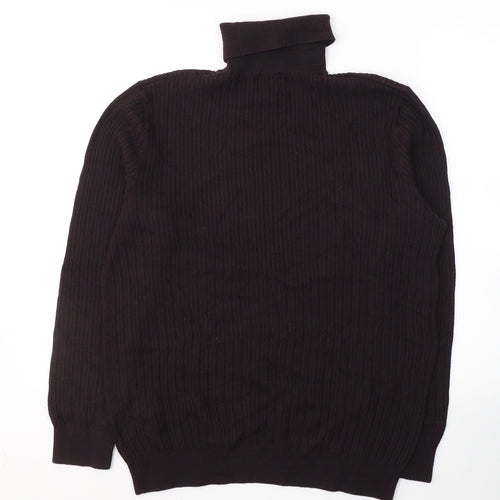 H&M Womens Red Roll Neck  Acrylic Pullover Jumper Size L