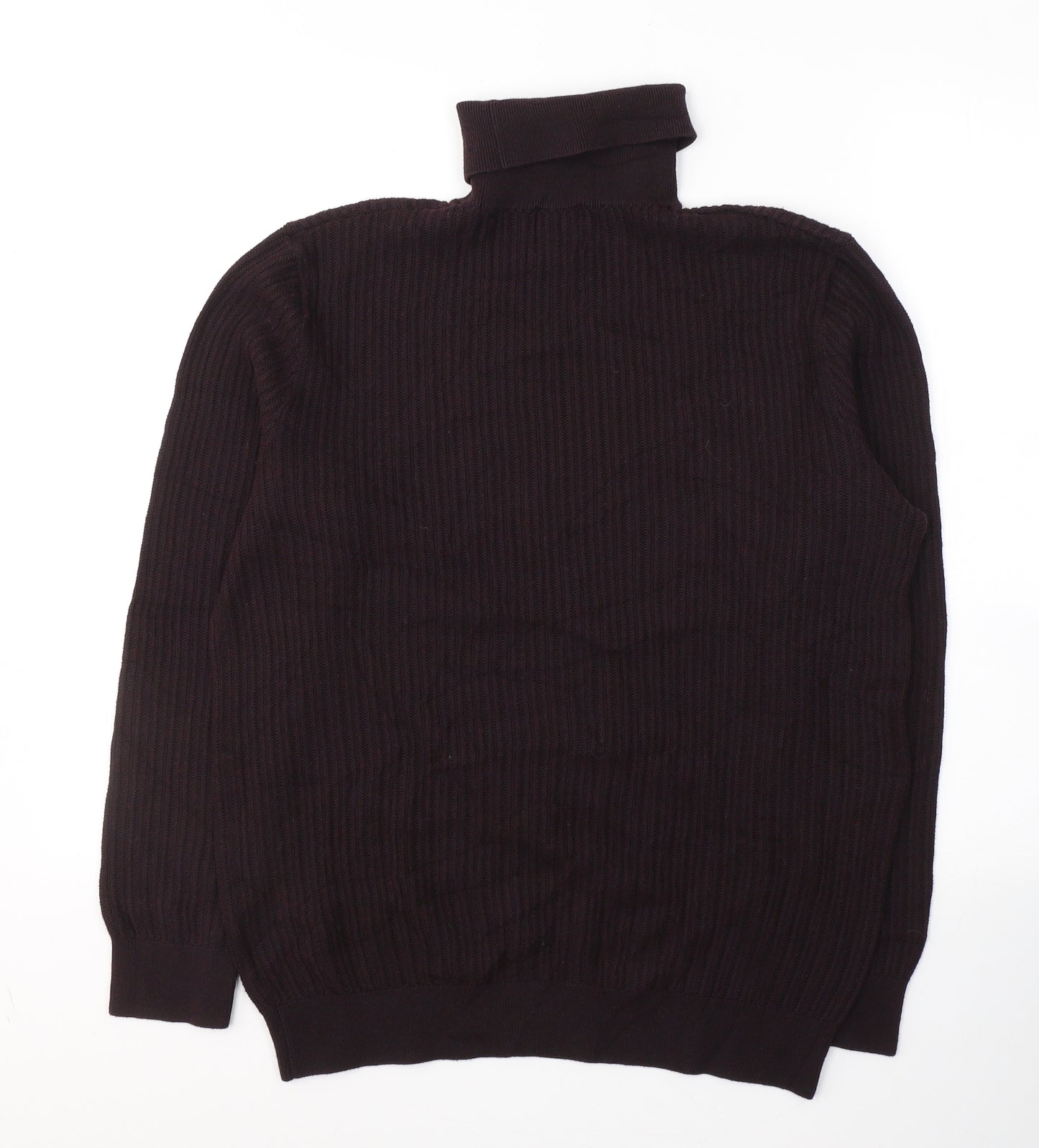 H&M Womens Red Roll Neck  Acrylic Pullover Jumper Size L