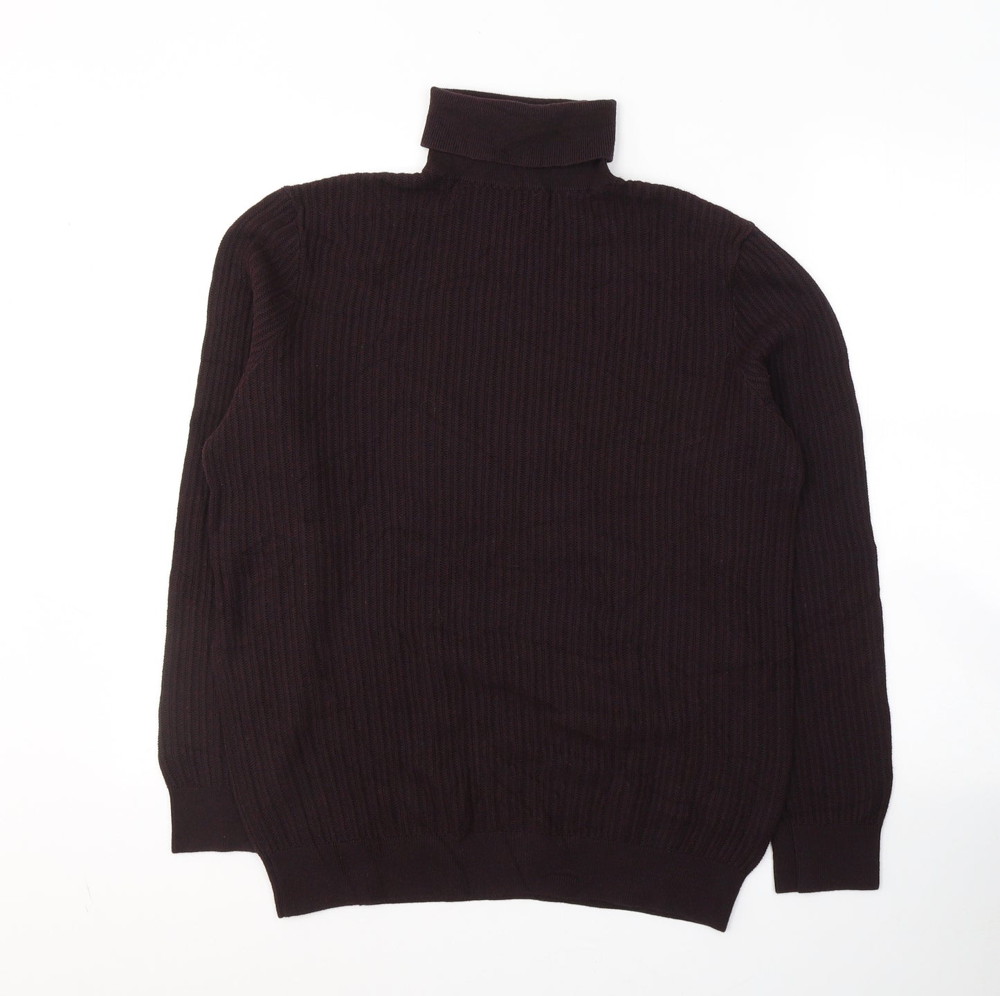 H&M Womens Red Roll Neck  Acrylic Pullover Jumper Size L