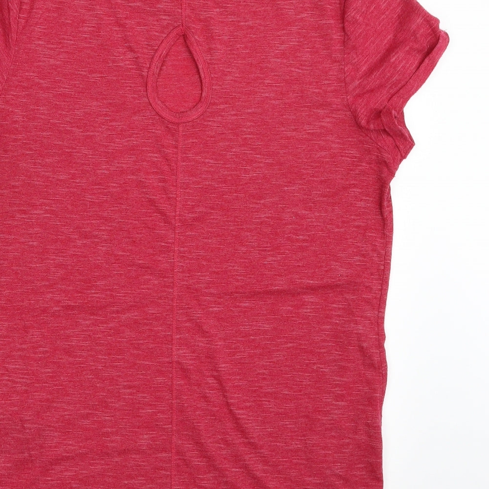 LA Gear Womens Pink  Polyester Pullover T-Shirt Size 12 Boat Neck Pullover