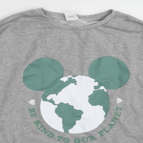 TESCO Womens Grey  Cotton Pullover Sweatshirt Size 10  Pullover - DISNEY-BE KIND TO OUR PLANET