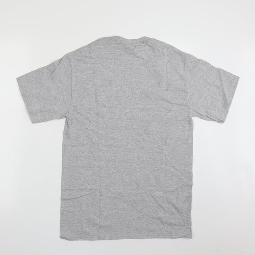 Gildan Mens Grey  Cotton  T-Shirt Size S Crew Neck  - AI Summit