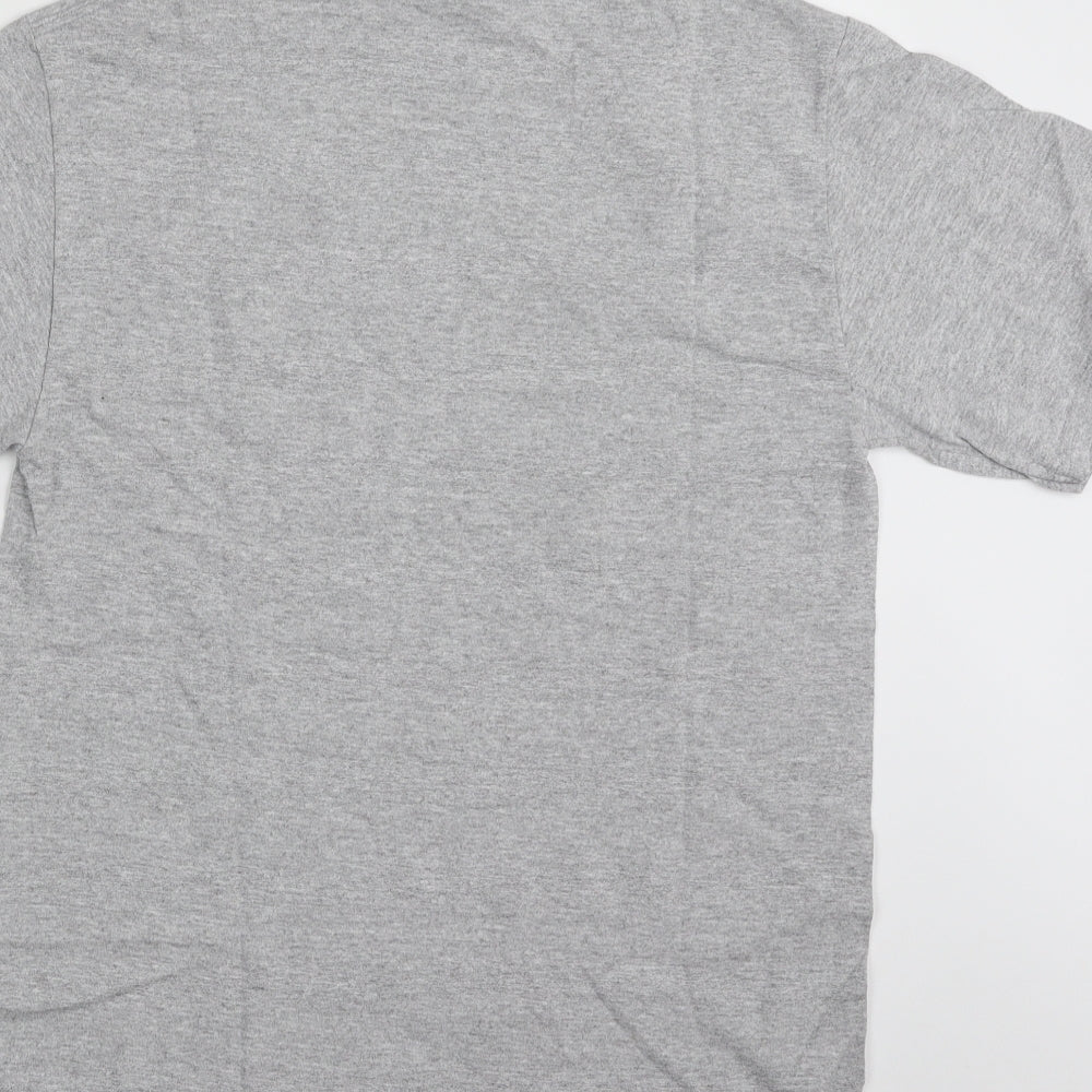 Gildan Mens Grey  Cotton  T-Shirt Size S Crew Neck  - AI Summit