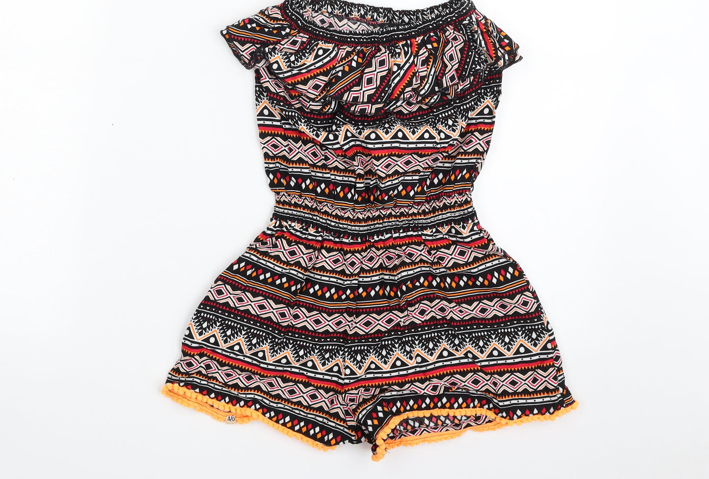 Matalan Girls Multicoloured Geometric 100% Viscose Romper One-Piece Size 9 Years  Pullover