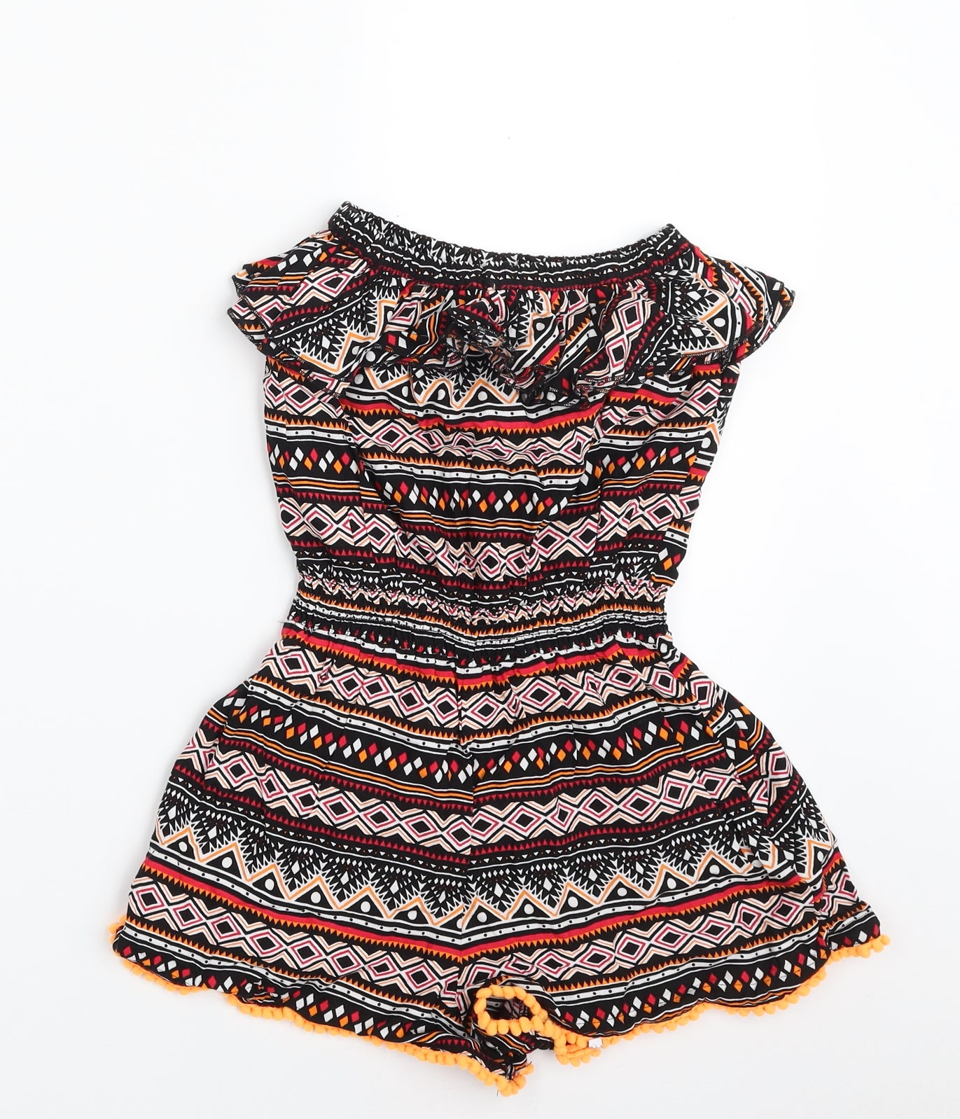 Matalan Girls Multicoloured Geometric 100% Viscose Romper One-Piece Size 9 Years  Pullover