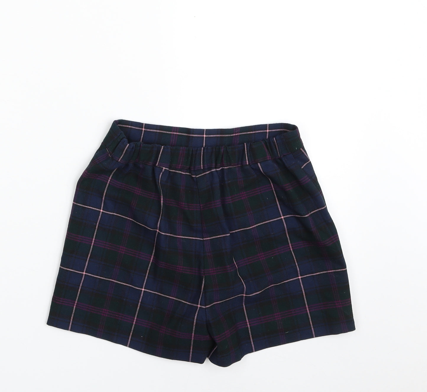 River Island Girls Multicoloured Plaid Polyester Mini Skort Size 7-8 Years  Regular