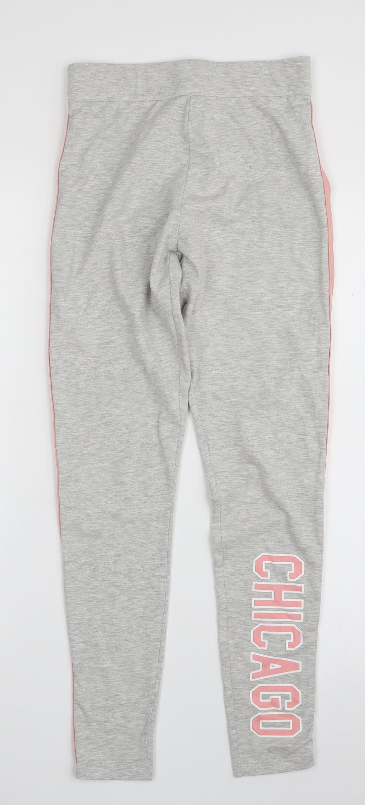 New Look Girls Grey Striped Polyester Jegging Trousers Size 12-13 Years  Slim  - Chicago