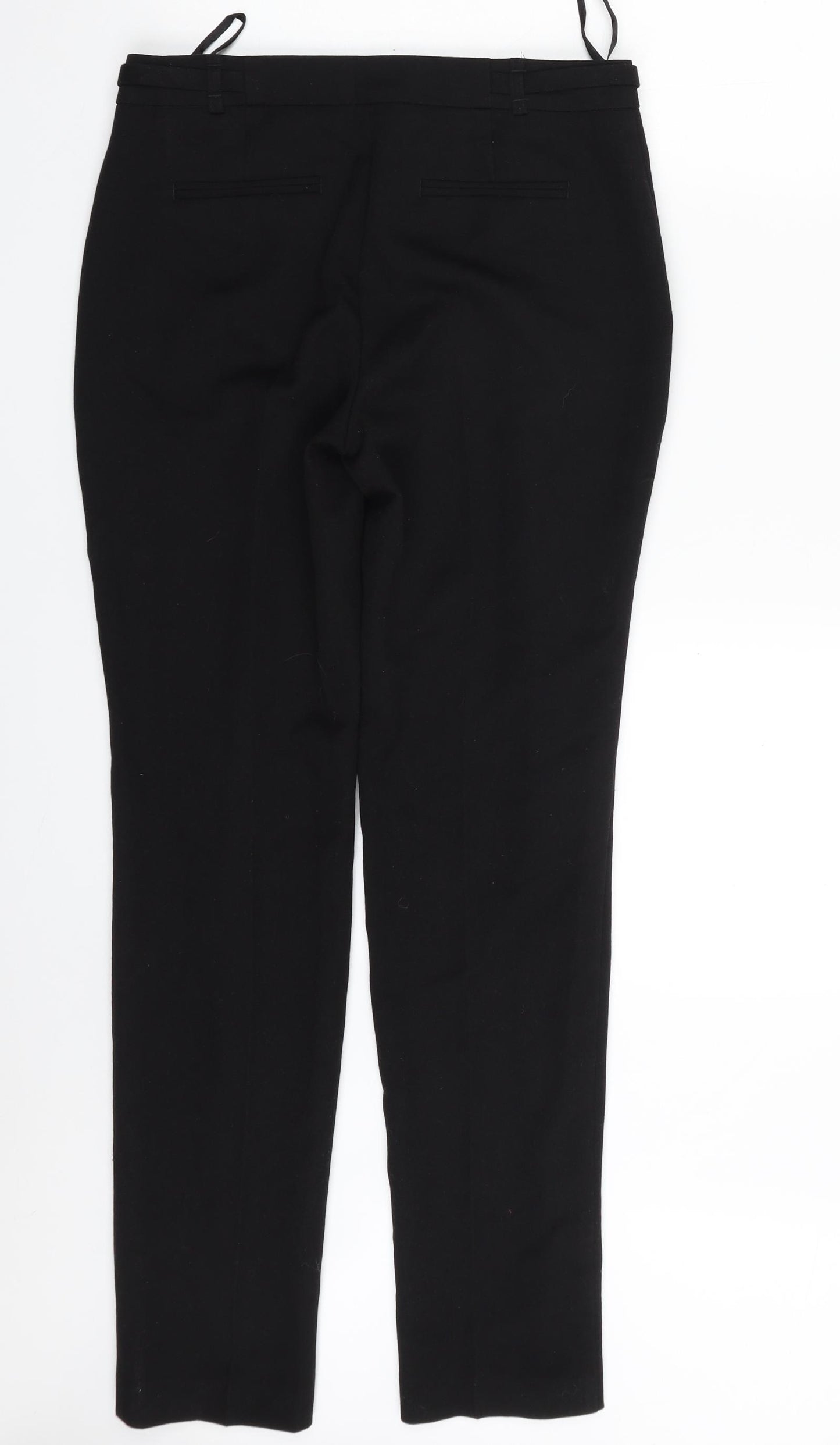 F&F Womens Black  Polyester Trousers  Size 6 L30 in Regular Zip
