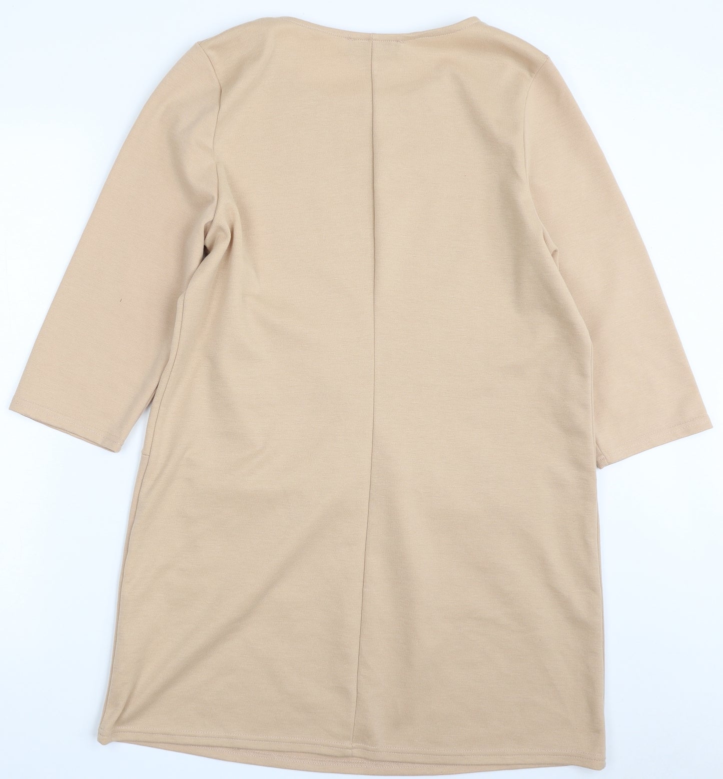 Primark Womens Beige  Polyester A-Line  Size 16  Scoop Neck Pullover