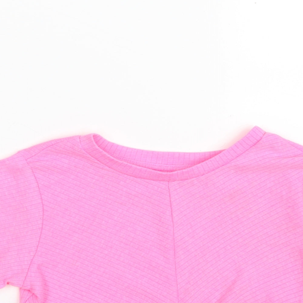 Dunnes Stores Girls Pink  Polyester Pullover Sweatshirt Size 8-9 Years  Pullover