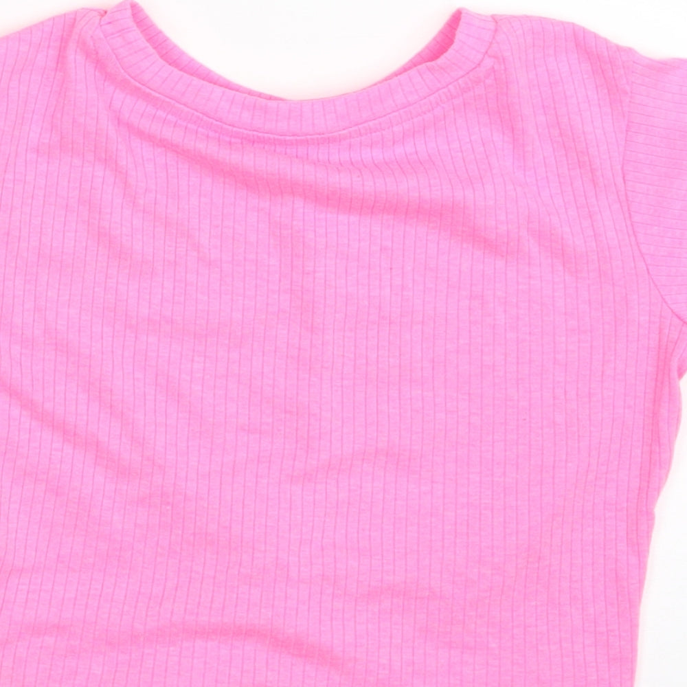 Dunnes Stores Girls Pink  Polyester Pullover Sweatshirt Size 8-9 Years  Pullover