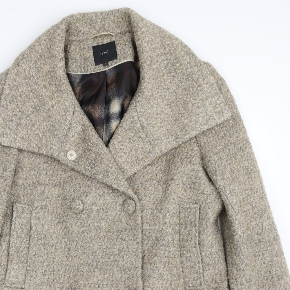 NEXT Womens Beige   Overcoat Coat Size 18  Snap