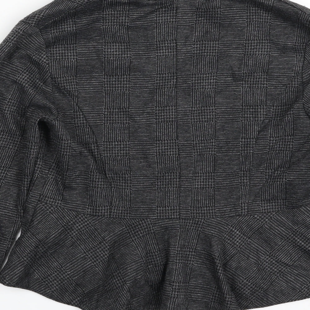NEXT Girls Grey Plaid  Jacket Blazer Size 11 Years  Button