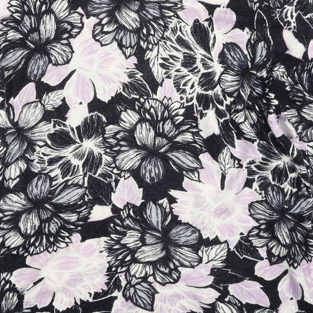 Maine Womens Multicoloured Crew Neck Floral Acrylic Pullover Jumper Size 12