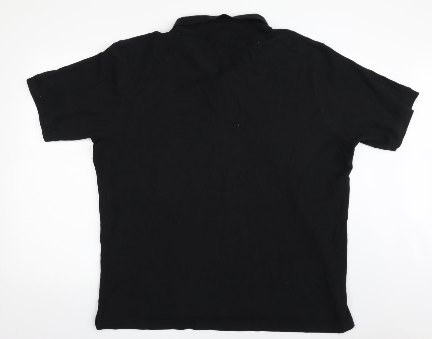 Dunnes Stores Mens Black  100% Cotton  Polo Size 2XL Collared Button