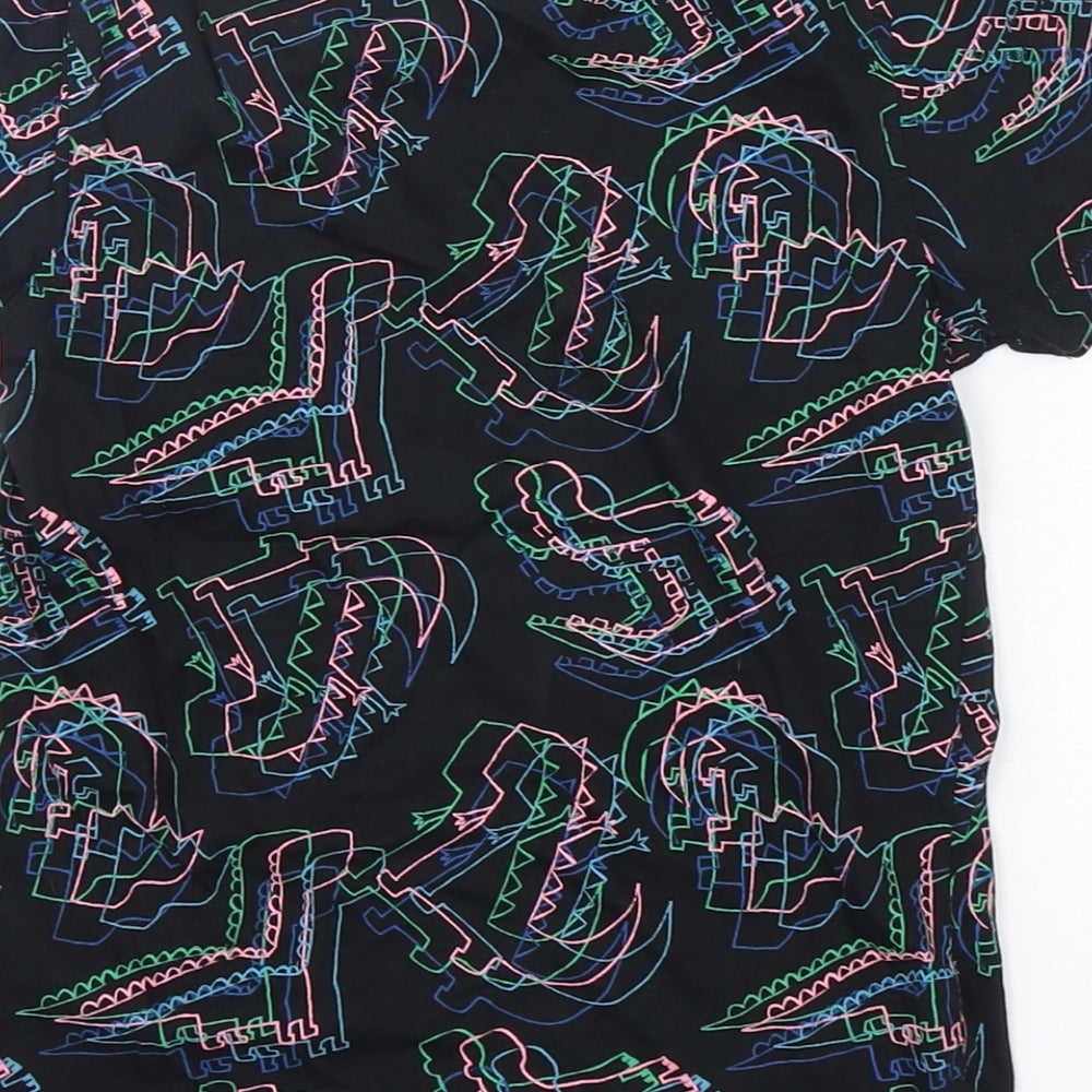 George Boys Multicoloured Geometric Cotton Basic T-Shirt Size 5-6 Years Round Neck Pullover - Dinosaur Print