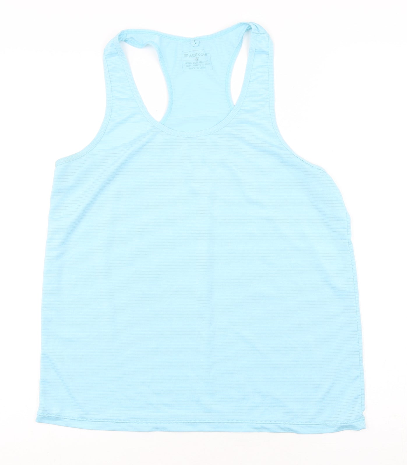 Primark Womens Blue  Polyester Basic Tank Size 12 Round Neck