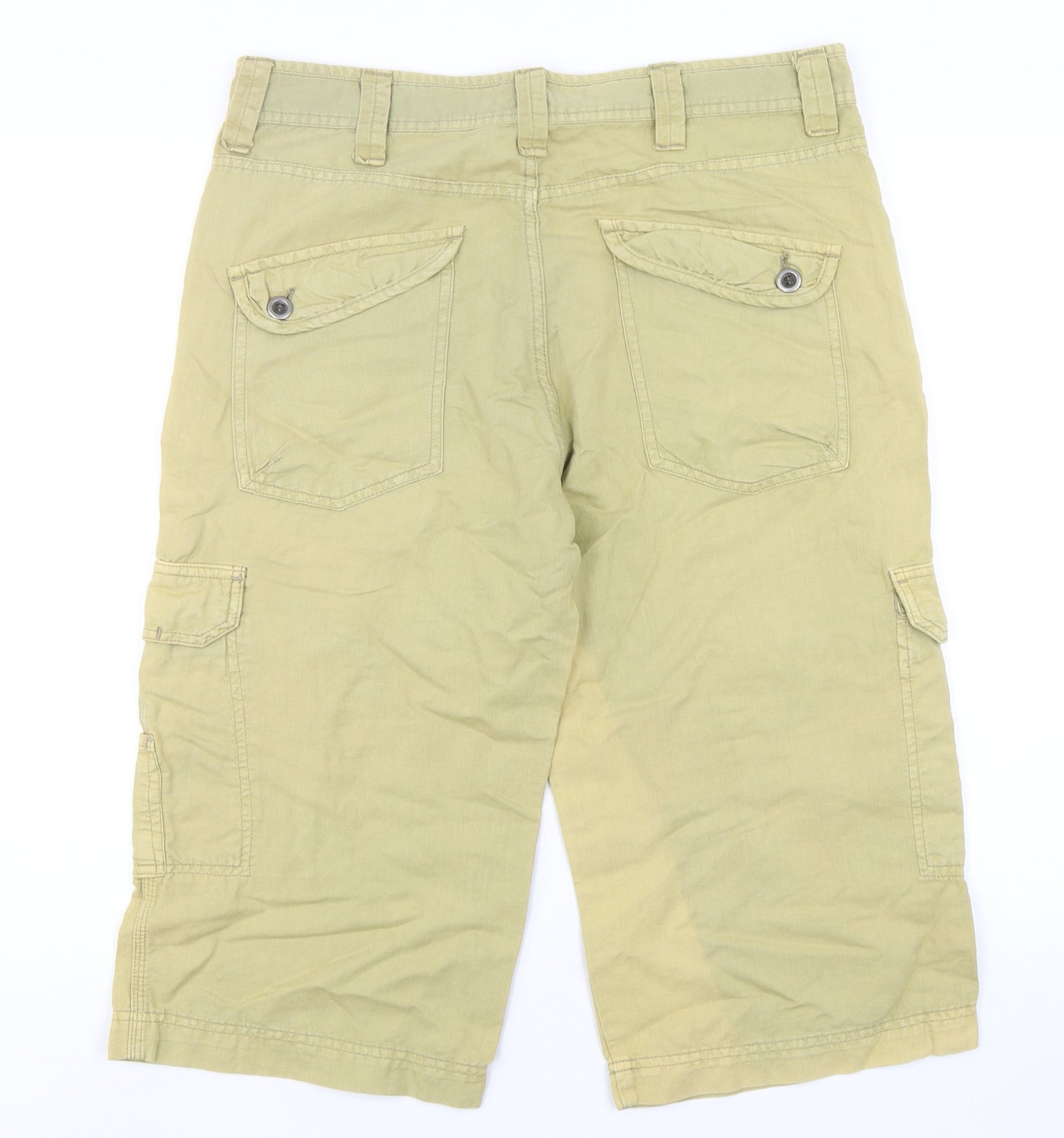 Topman Mens Beige  Linen Cargo Shorts Size 32 L16 in Regular