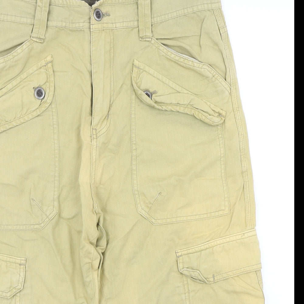 Topman Mens Beige  Linen Cargo Shorts Size 32 L16 in Regular