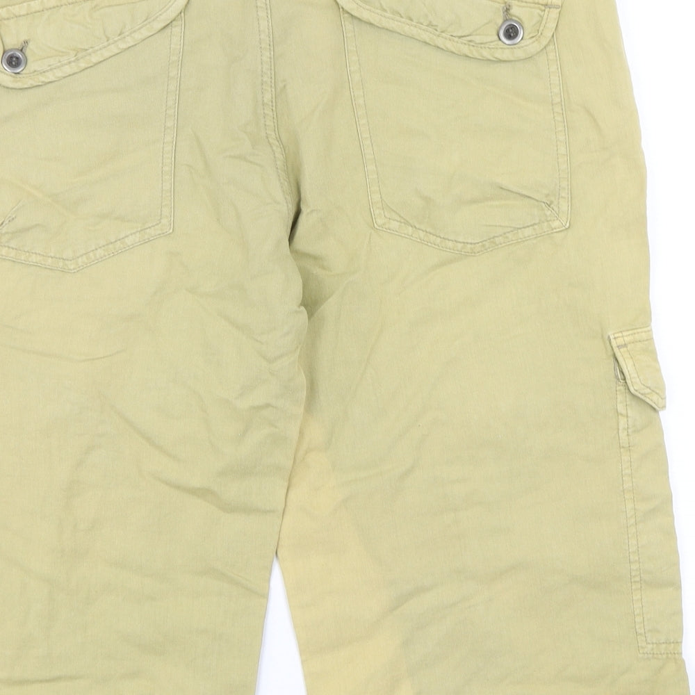 Topman Mens Beige  Linen Cargo Shorts Size 32 L16 in Regular