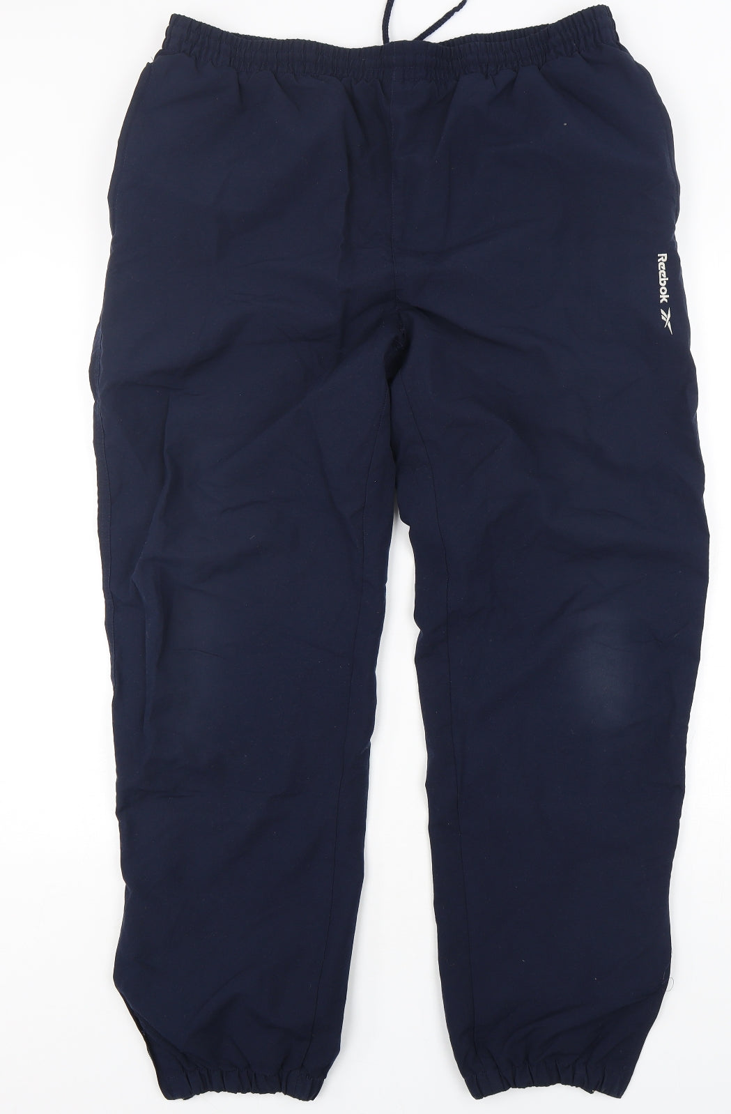 Reebok Mens Blue  Polyester Jogger Trousers Size L L30 in Regular