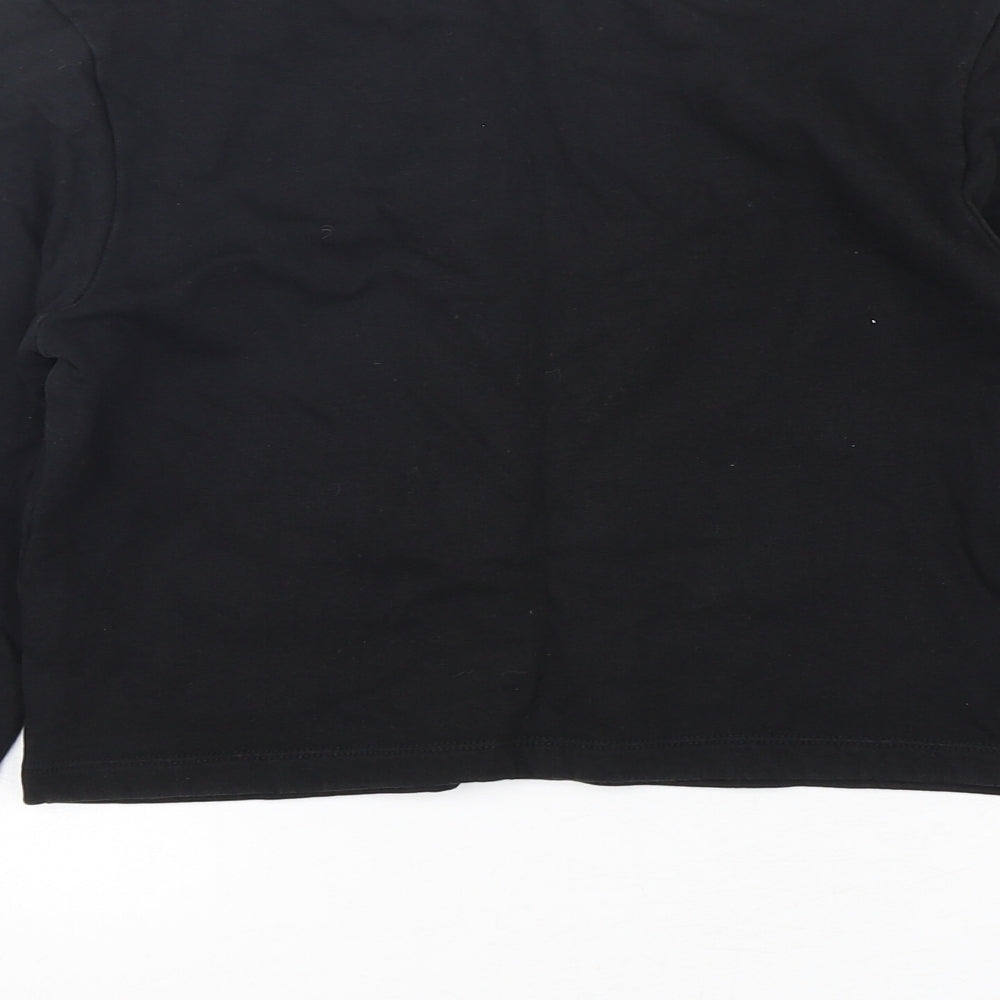 Candy Couture Girls Black  Cotton Pullover Sweatshirt Size 12-13 Years  Pullover - Cropped