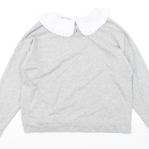 TU Womens Grey  Cotton Pullover Sweatshirt Size 16  Pullover