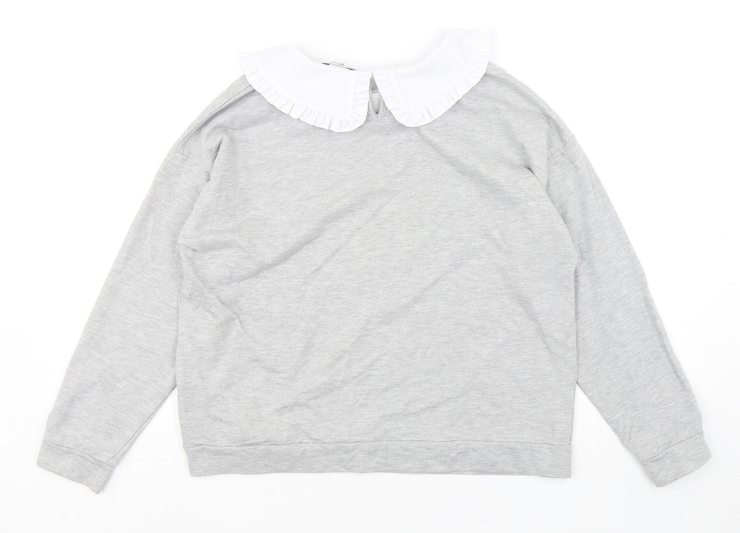 TU Womens Grey  Cotton Pullover Sweatshirt Size 16  Pullover