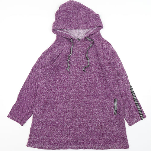 BDM Womens Purple  Polyester Pullover Hoodie Size S