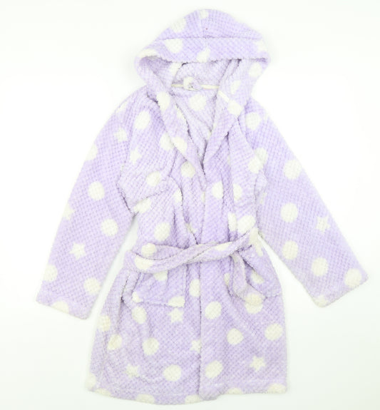 John Lewis  Girls Purple Geometric Polyester  Gown Size 10 Years