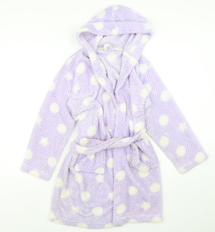 John Lewis  Girls Purple Geometric Polyester  Gown Size 10 Years