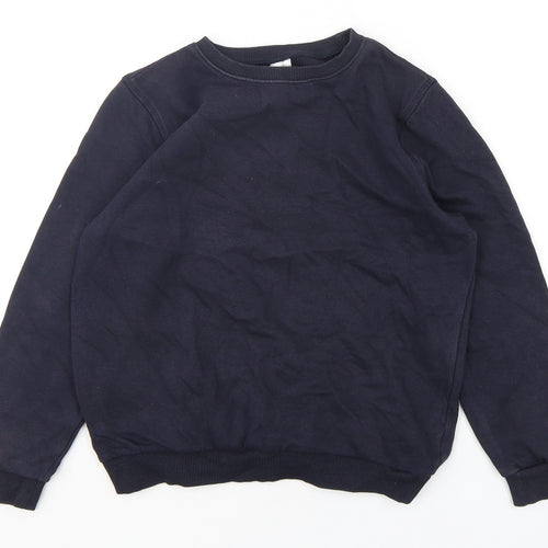F&F Boys Blue  Cotton Pullover Sweatshirt Size 9-10 Years  Pullover