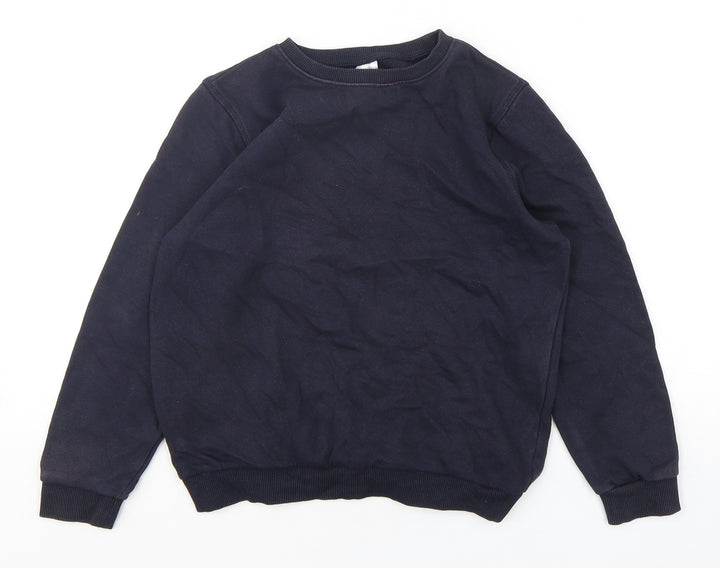 F&F Boys Blue Cotton Pullover Sweatshirt Size 9-10 Years Pullover