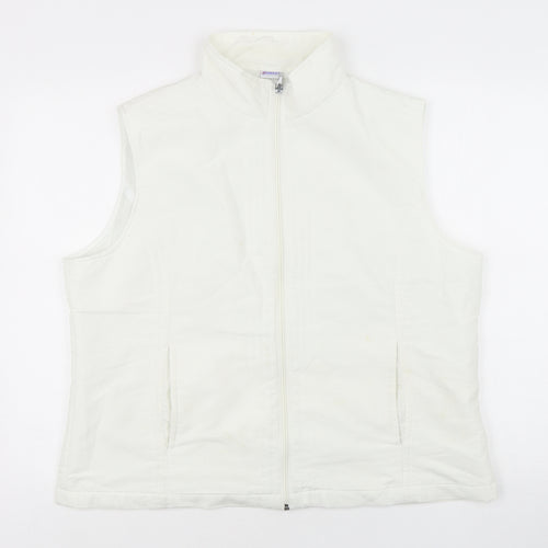 Damart Womens White   Gilet Jacket Size 18