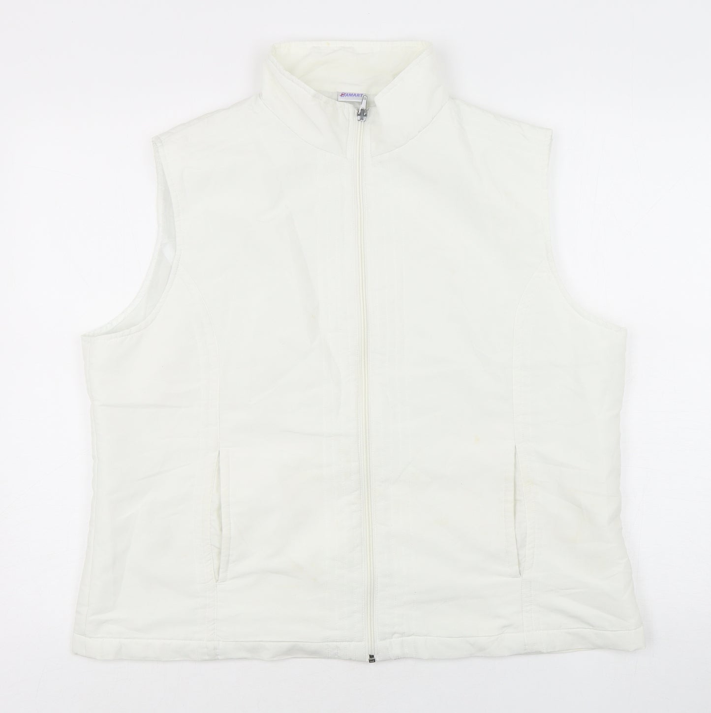 Damart Womens White   Gilet Jacket Size 18
