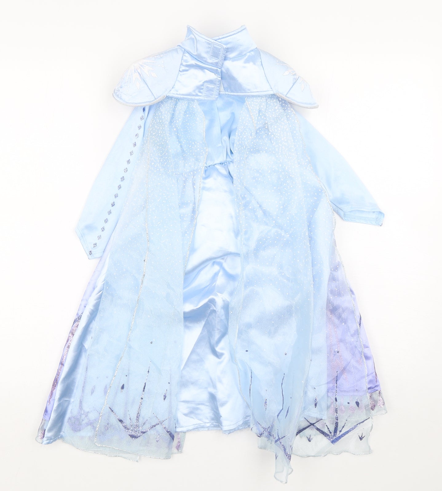 Disney Girls Blue  Polyester A-Line  Size 3 Years  Square Neck  - Elsa