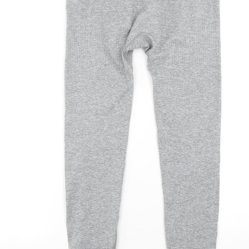 Primark Womens Grey  Polyester Compression Leggings Size 12 L27 in Regular