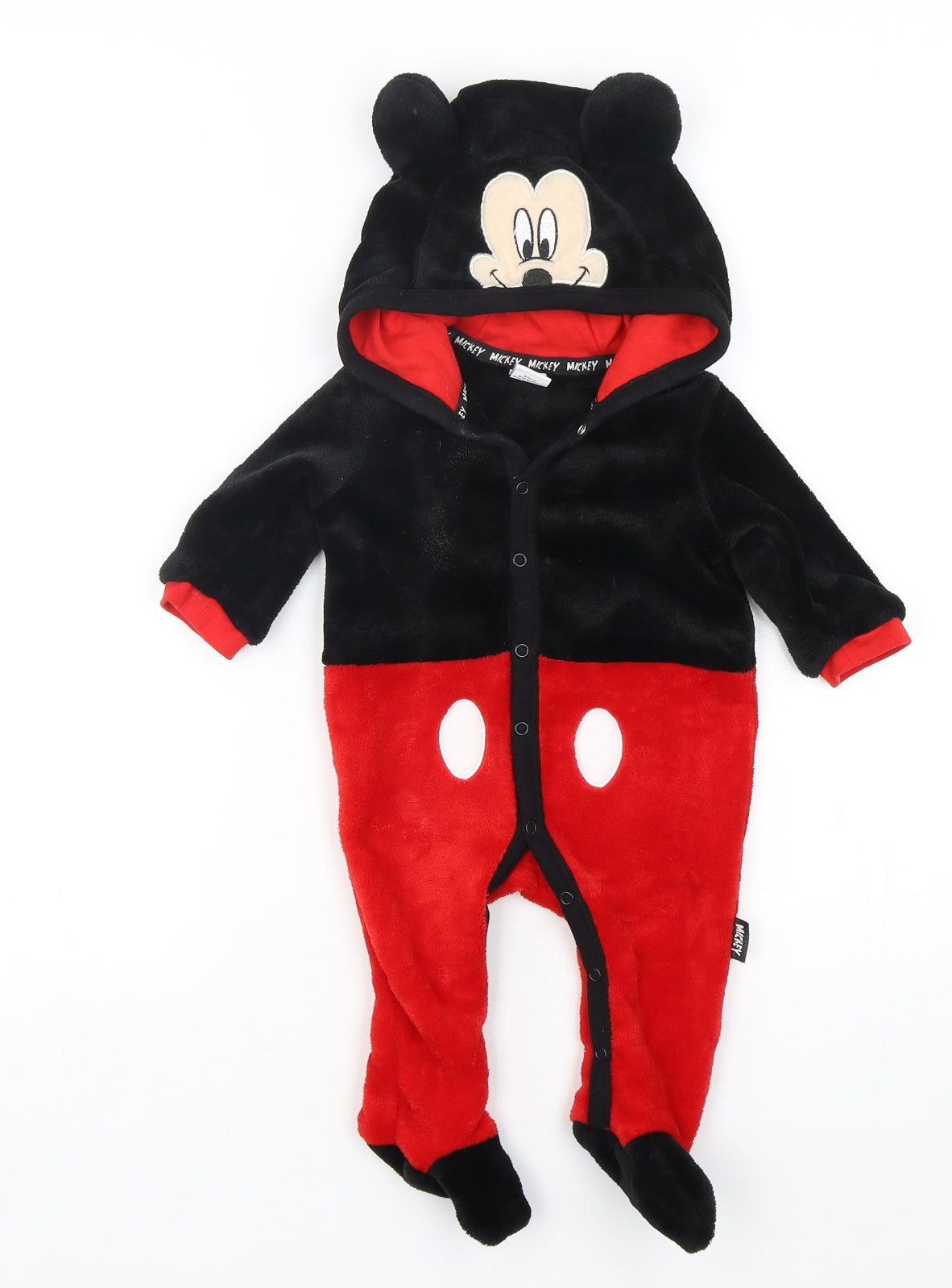 Disney Baby Baby Multicoloured Colourblock Polyester  One Piece Size 3-6 Months   - Mickey Mouse