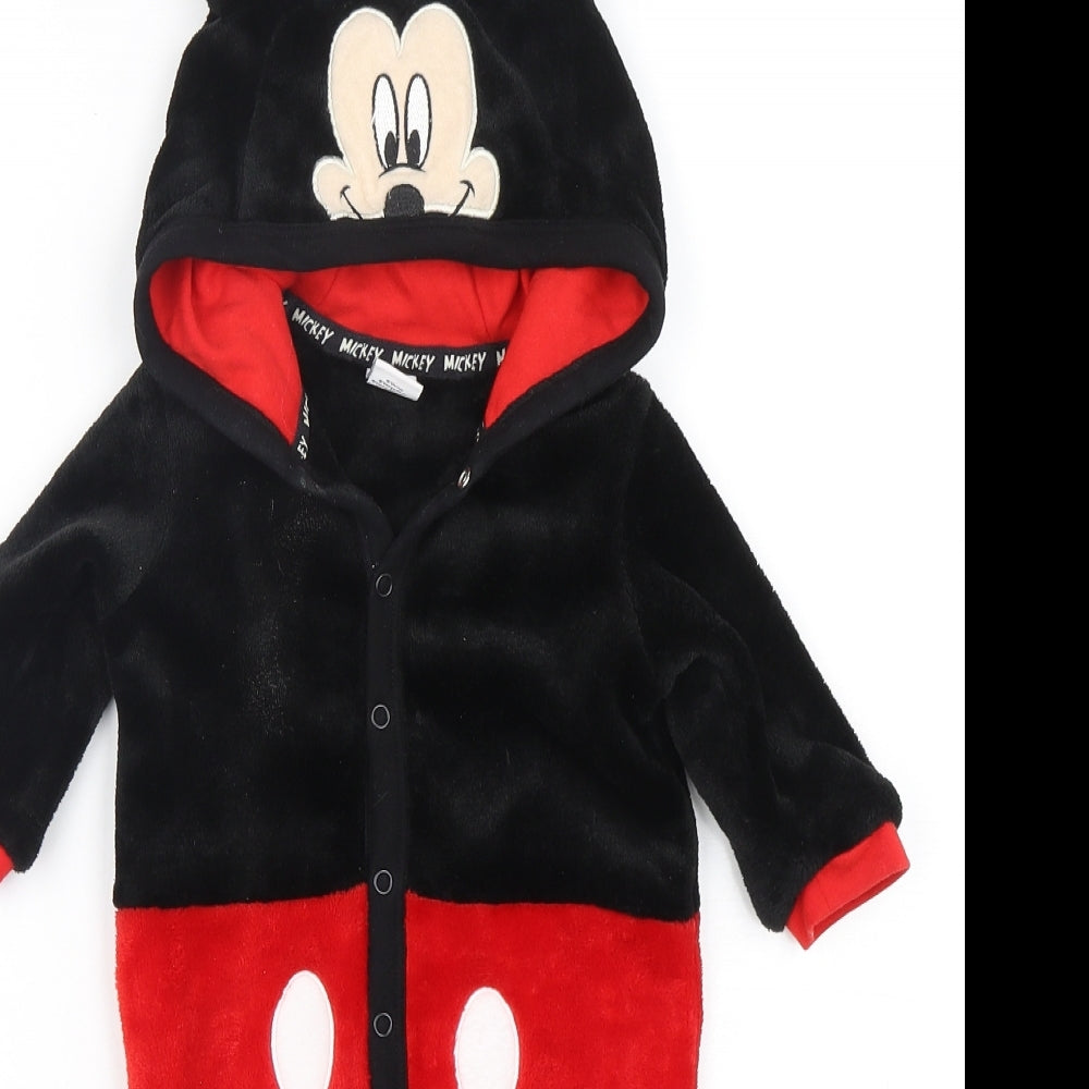 Disney Baby Baby Multicoloured Colourblock Polyester  One Piece Size 3-6 Months   - Mickey Mouse