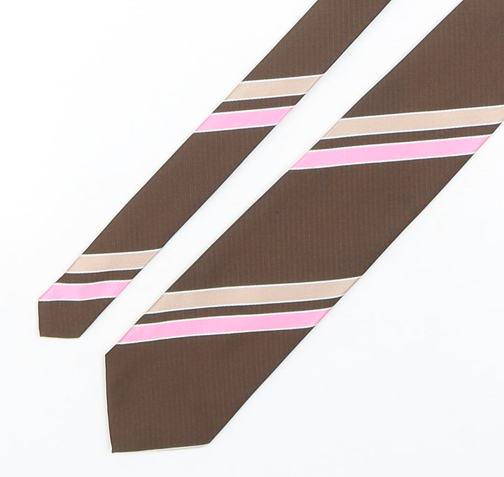 Burton  Mens Multicoloured Striped Polyester Pointed Tie One Size