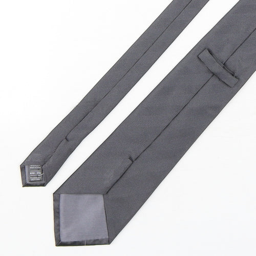 Marks and Spencer Mens Grey  Polyester Pointed Tie One Size