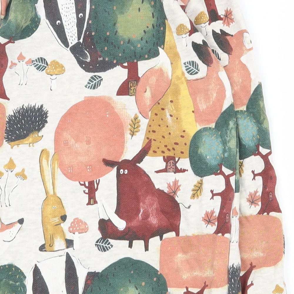 Tu  Boys Multicoloured  Cotton Pullover Sweatshirt Size 5-6 Years  Pullover - Forest animals