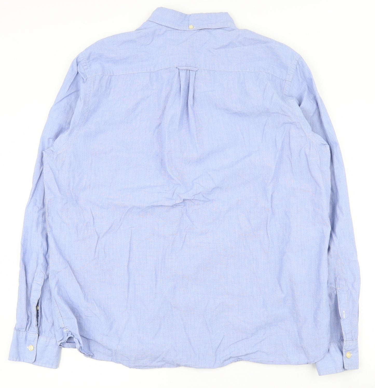 Label of Graded Goods Mens Blue  Cotton  Button-Up Size XL Collared Button