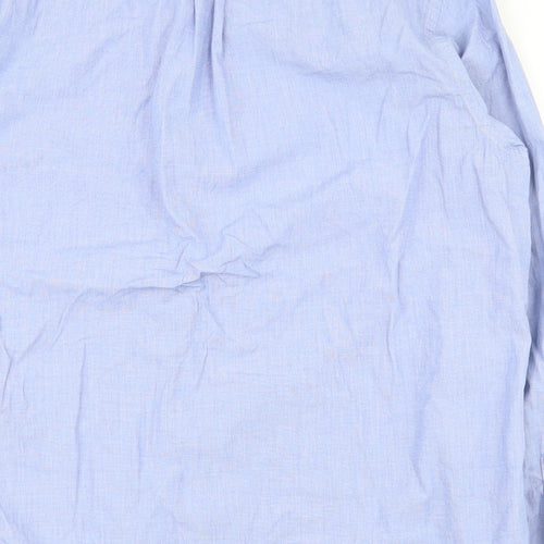 Label of Graded Goods Mens Blue  Cotton  Button-Up Size XL Collared Button