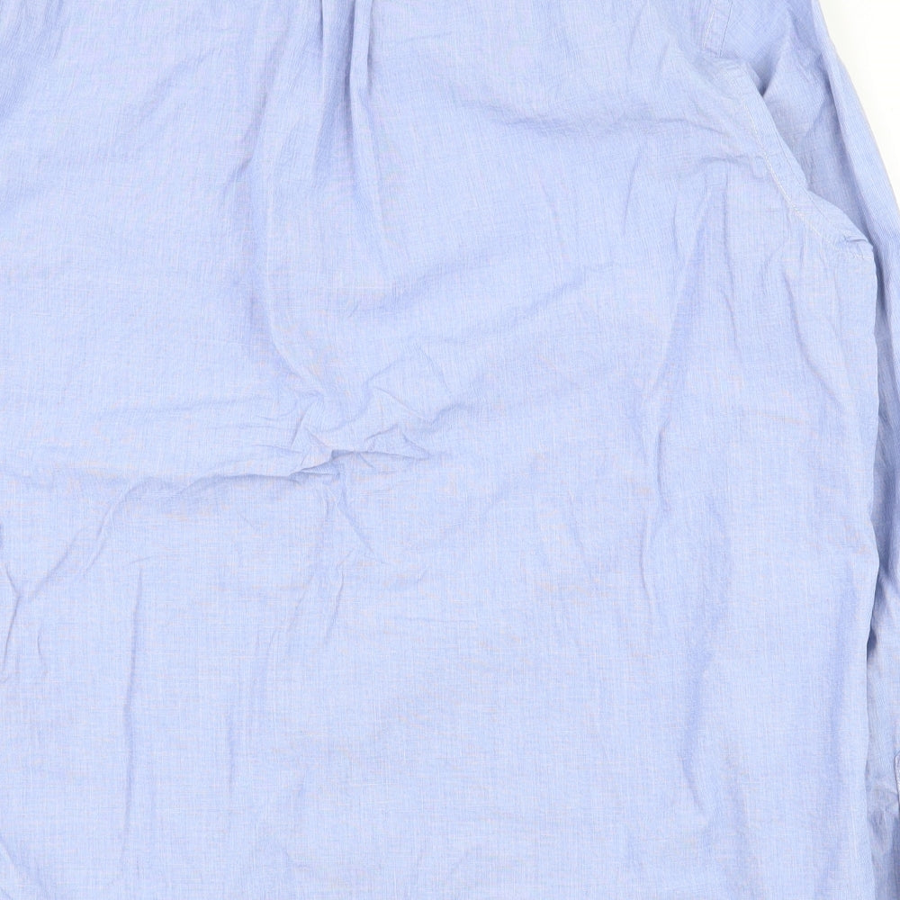 Label of Graded Goods Mens Blue  Cotton  Button-Up Size XL Collared Button