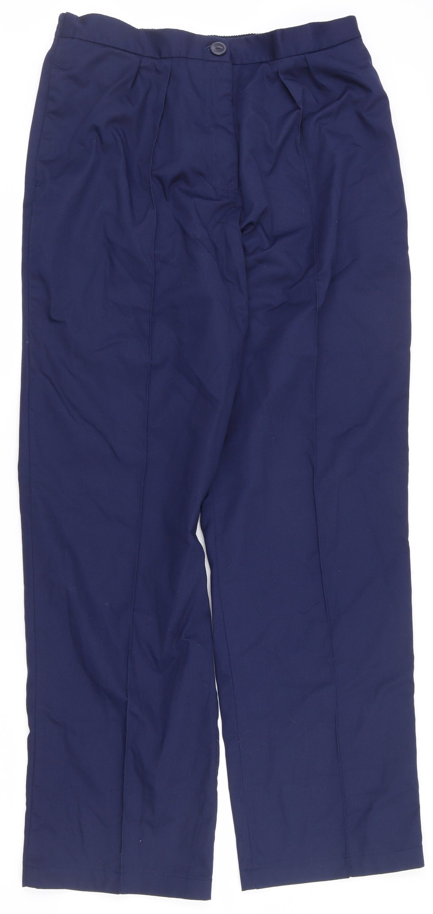 Boyd Cooper Mens Blue  Polyester Trousers  Size 16 L30 in Regular Zip