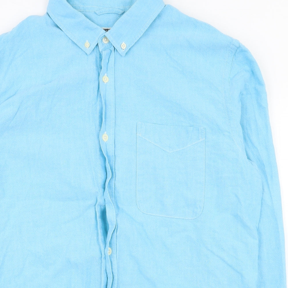 Red Herring Mens Blue  Cotton  Button-Up Size XL Collared Button